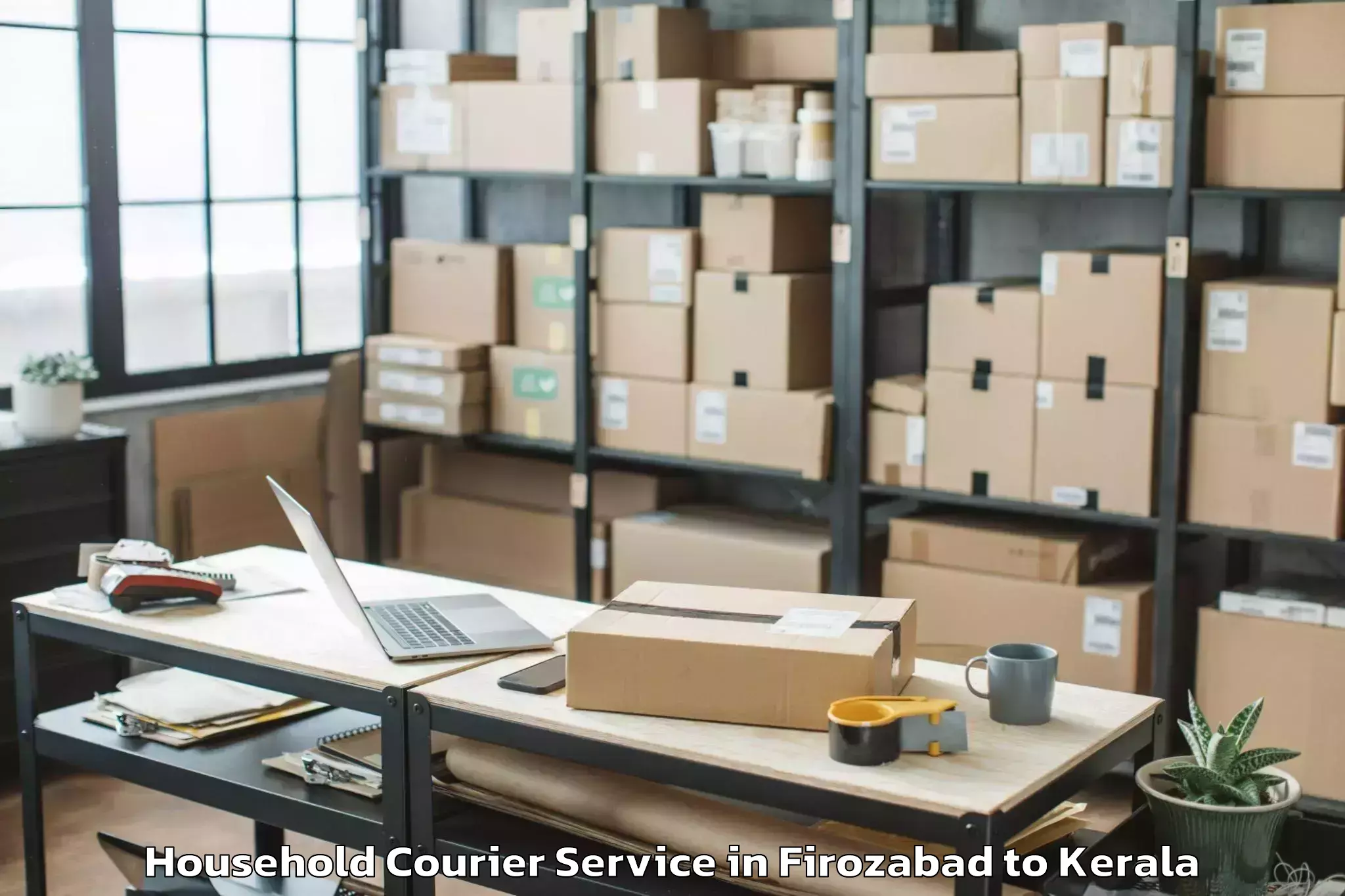 Top Firozabad to Kizhake Chalakudi Household Courier Available